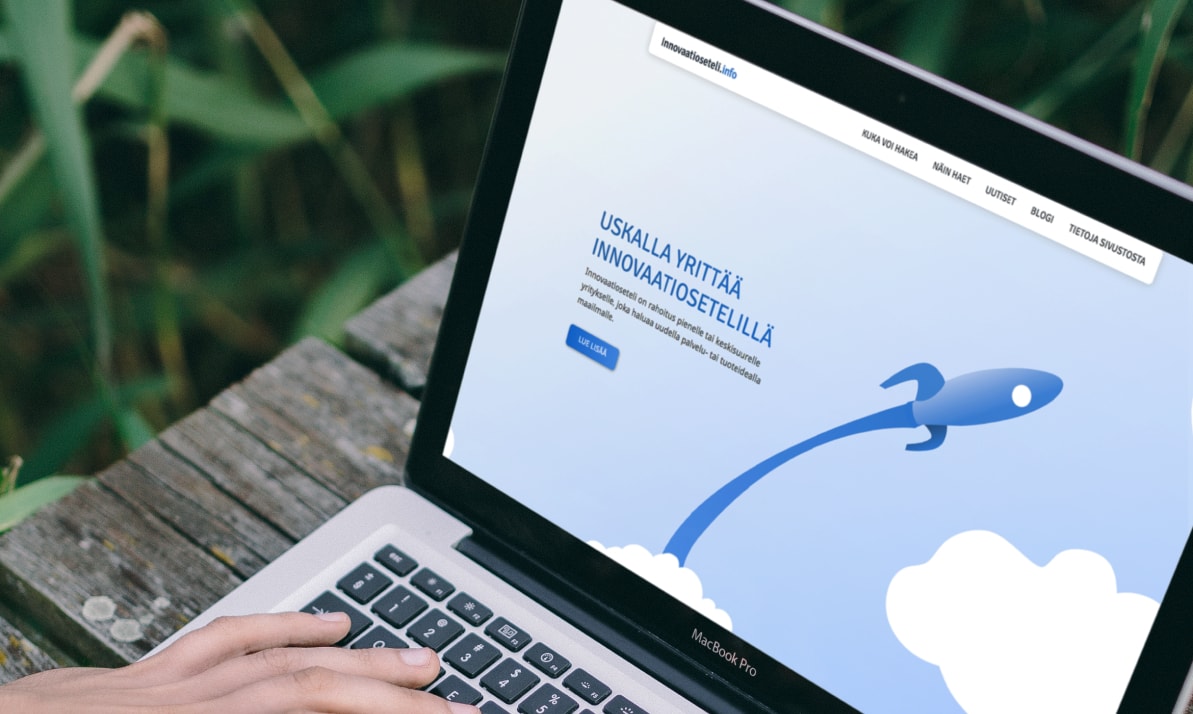 Innovaatioseteli.info - verkkosivut kehitettiin Webflow-alustalle.