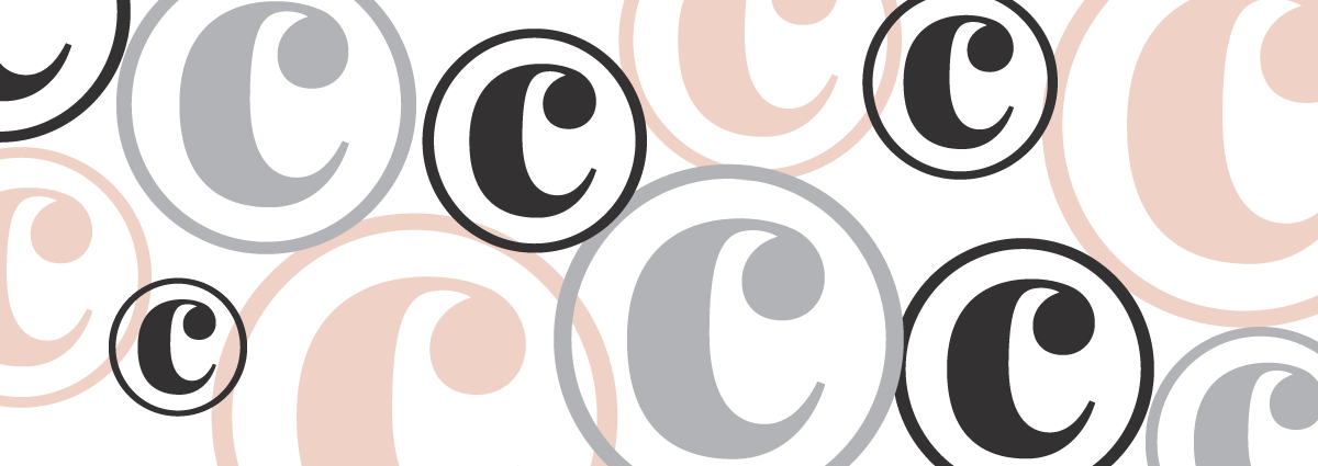 Copyright symbol artwork.