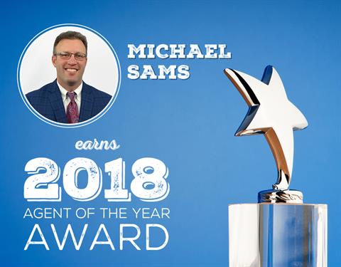 Michael Sams Earns 2018 Agent of the Year Award