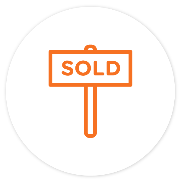 Sold sign icon