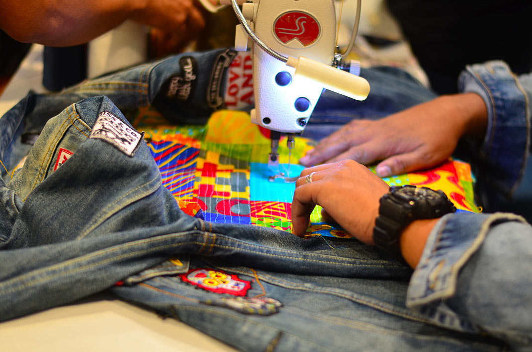 Personnalisation veste en jean levi's