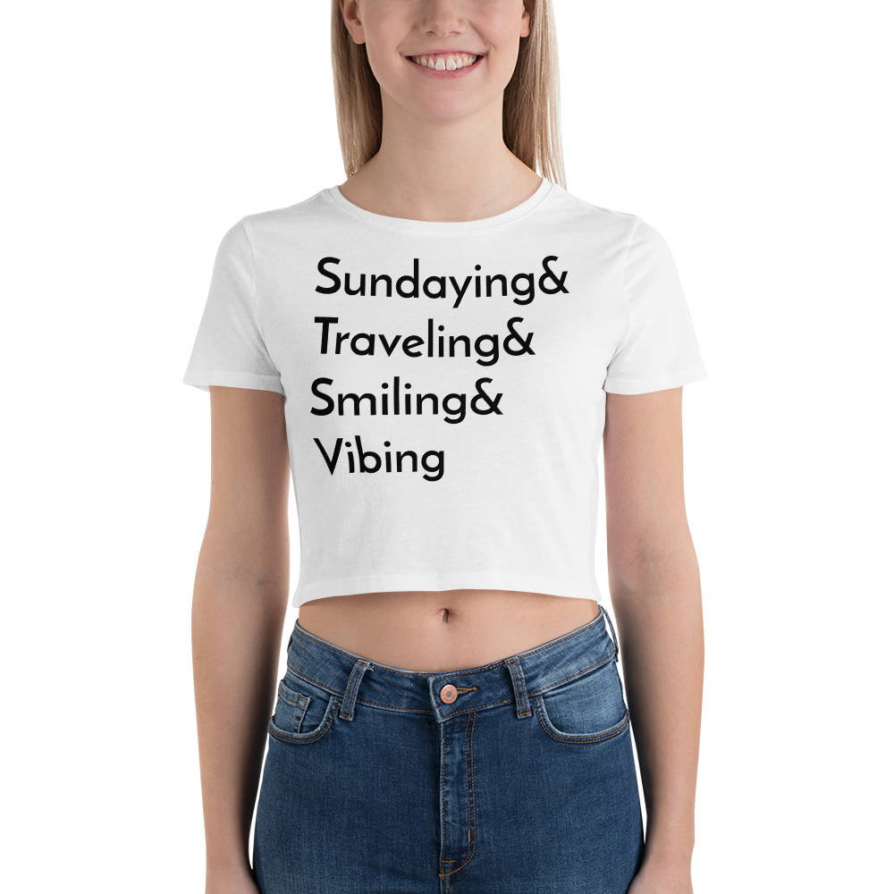 Sunday Faves Crop Top (Helvetica Amperstand)