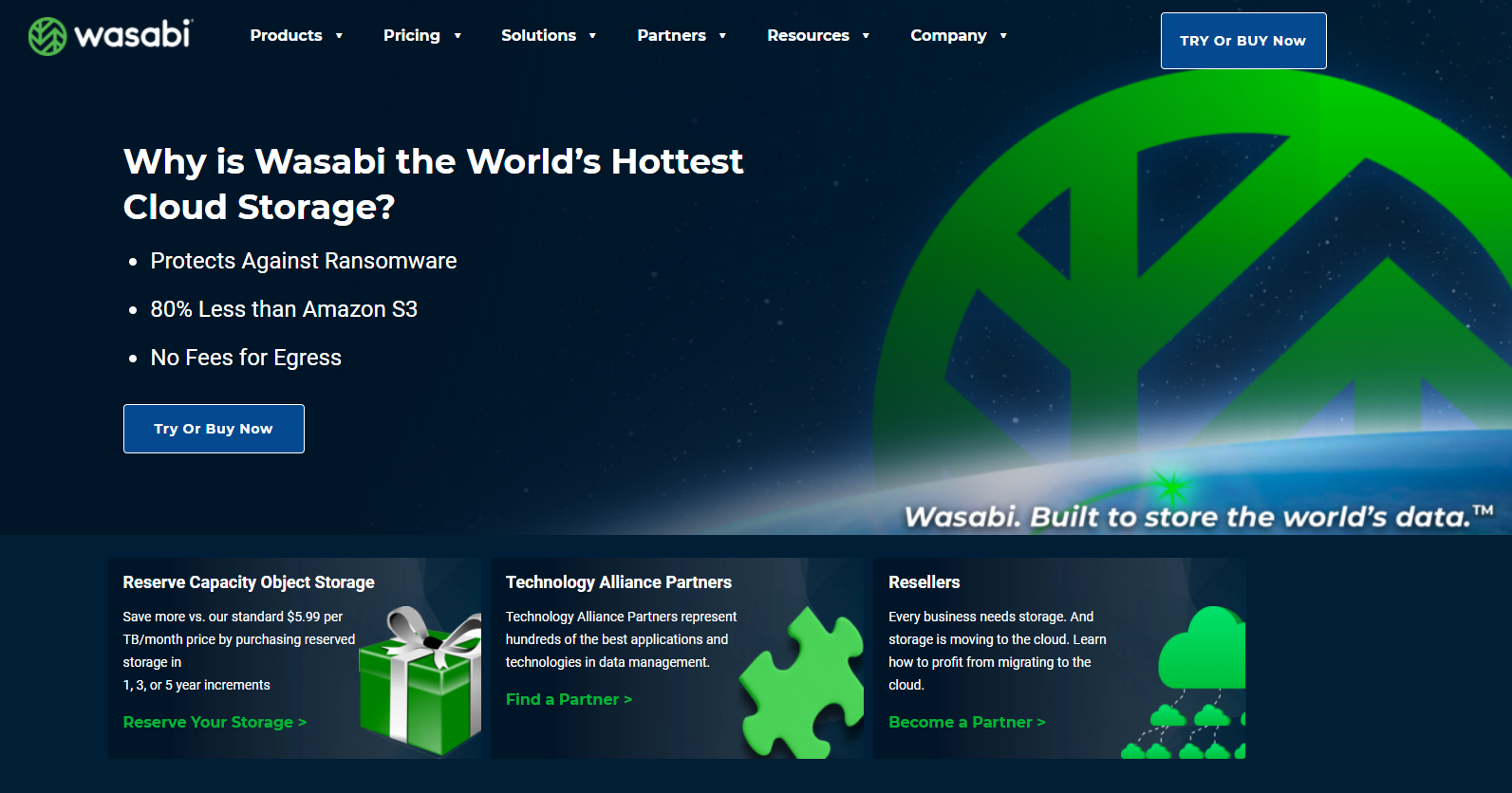 Wasabi home page