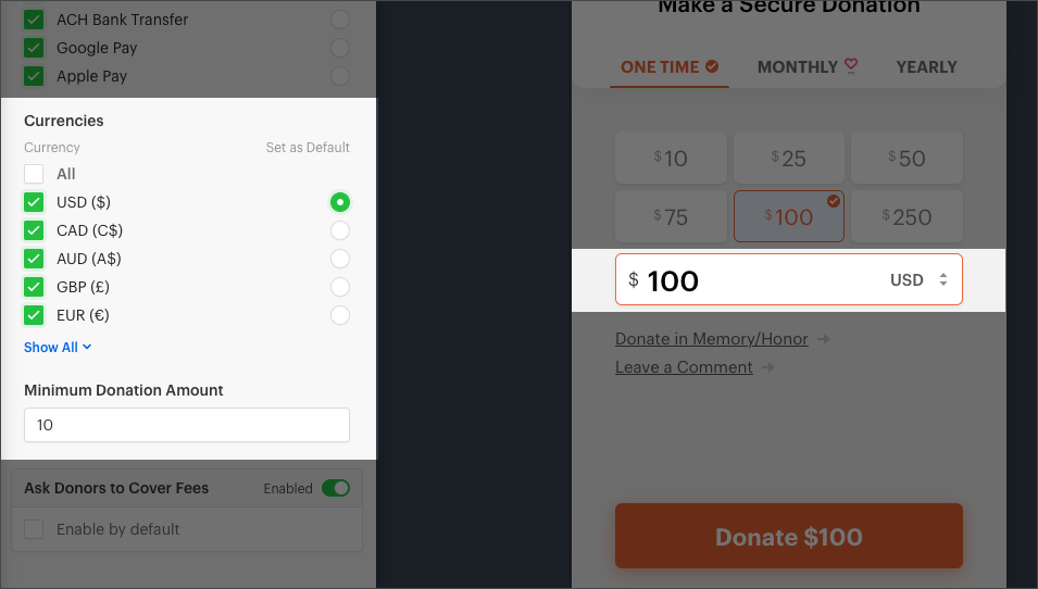 Donation Form Payment - GiveForms