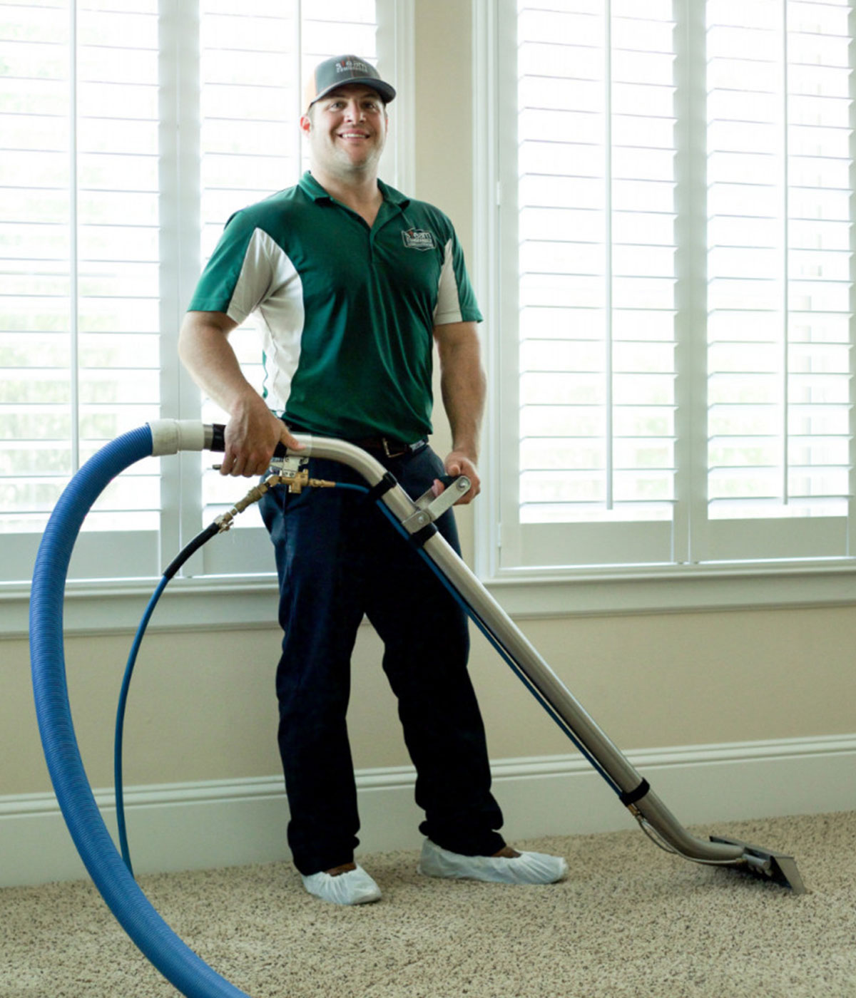 Cody, owner of Steam Commander, carpet cleaning