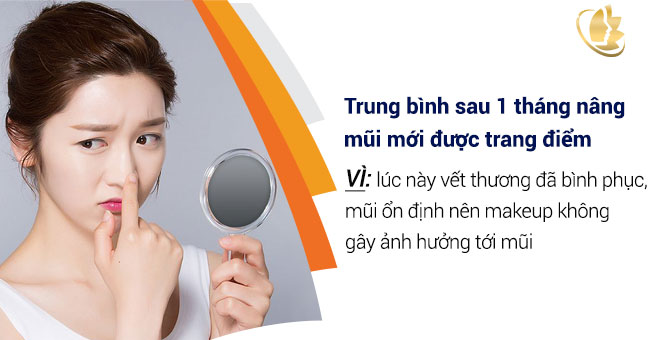 sau khi nâng mũi bao lâu thì được trang điểm