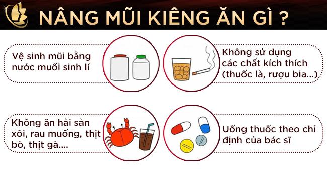 Chườm đá sau khi nâng mũi