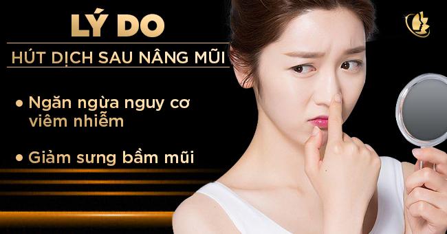 hút dịch sau nâng mũi