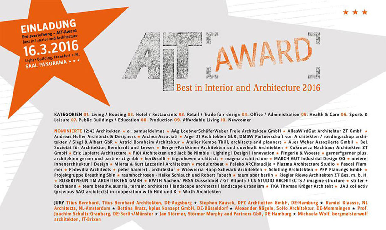 Architekturpreis AIT Award 2016