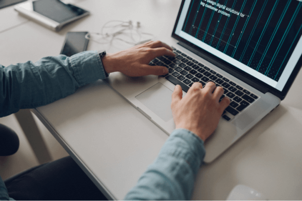 Support and Maintenance Services - Person working on a laptop