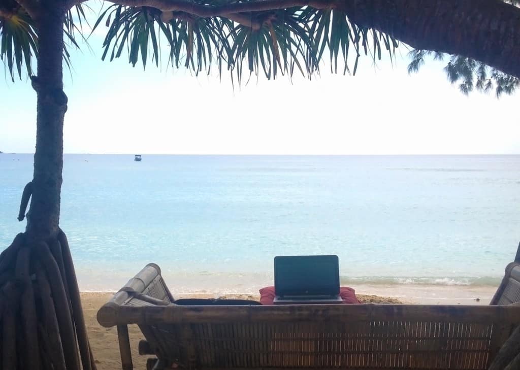 místo na práci - Bali