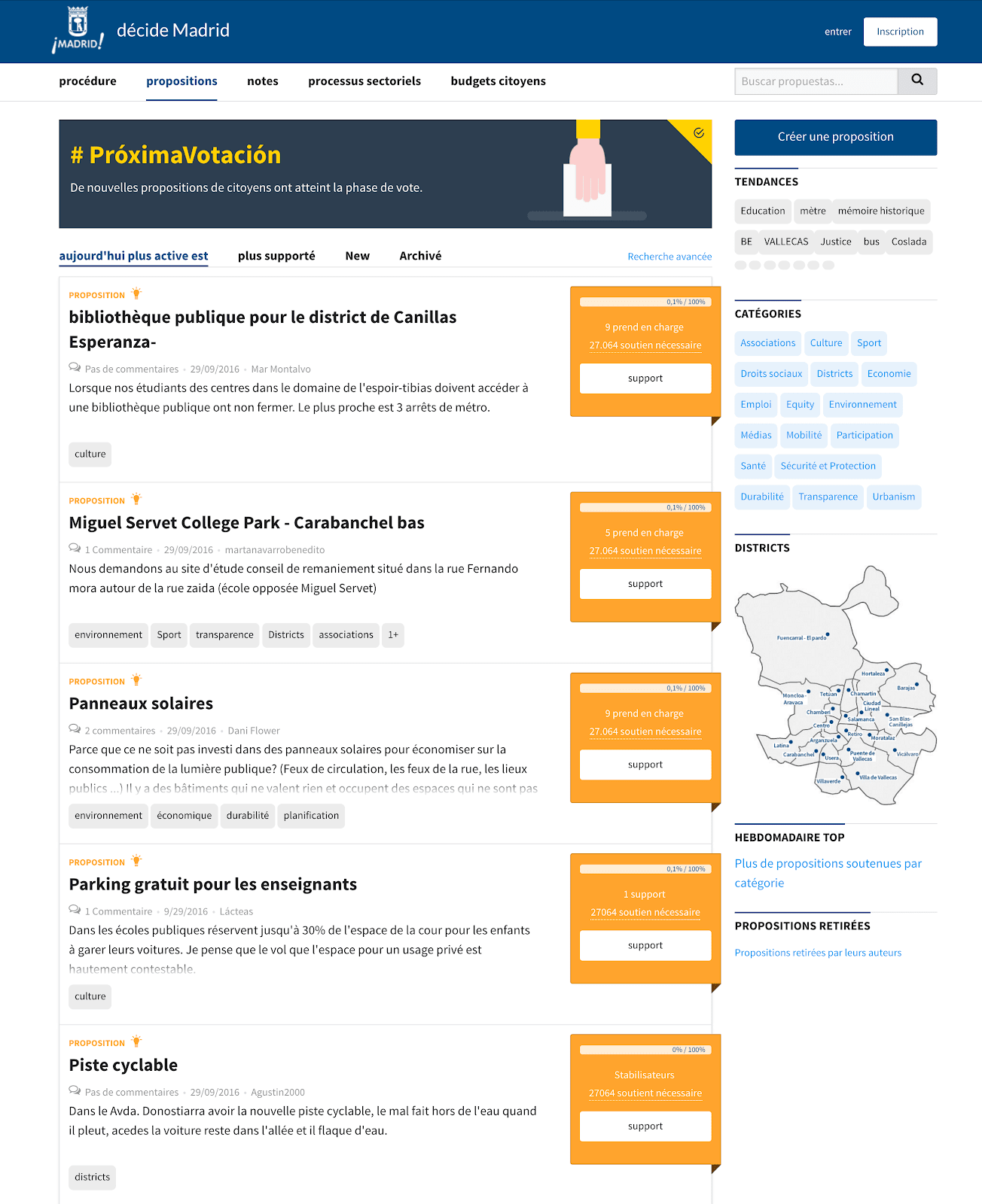 Page remontée proposition consul
