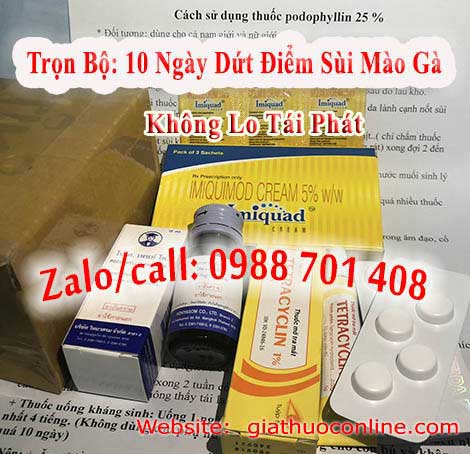 Mua thuốc Podophyllin 25 ở Bắc Ninh chữa Dứt Điểm sùi mào gà