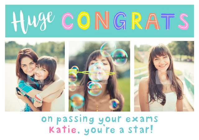 LARGE PERSONALISED ANY OCCASION//CONGRATS COLLAGE//PHOTO CARDS MULTI PHOTO