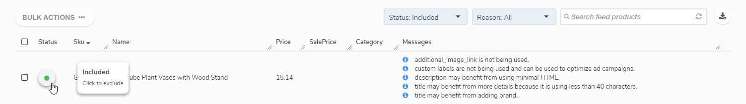 product feed validation