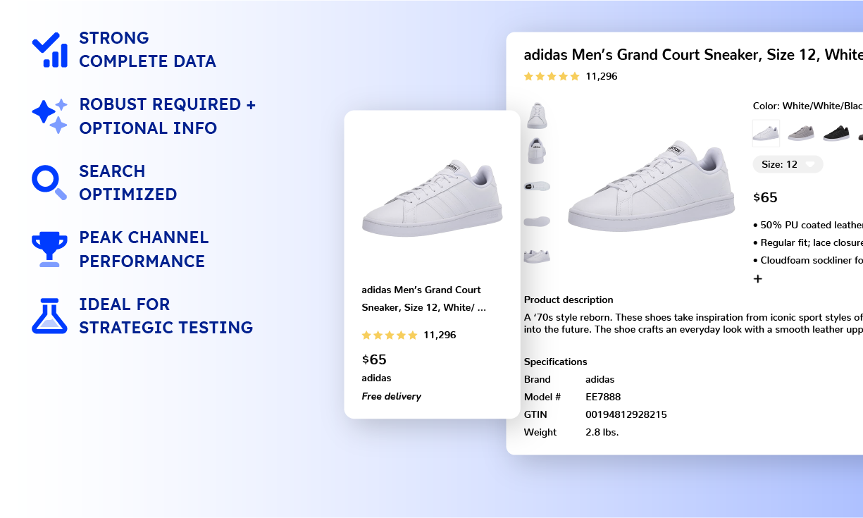 optimized ecommerce product data feed listing example