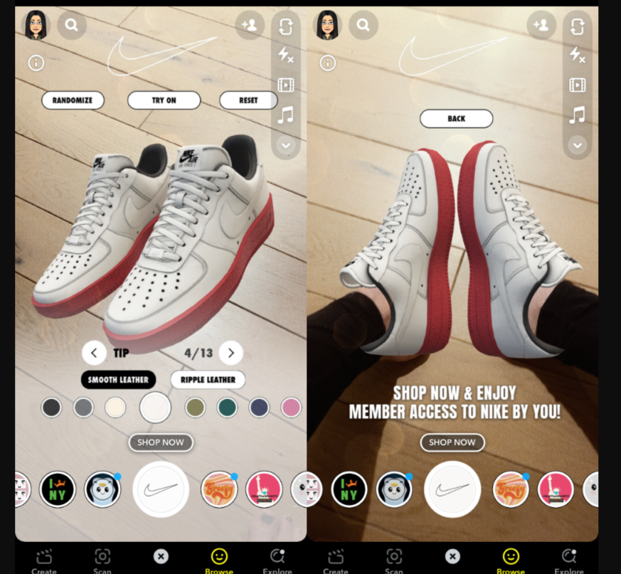 augmented reality shopping example