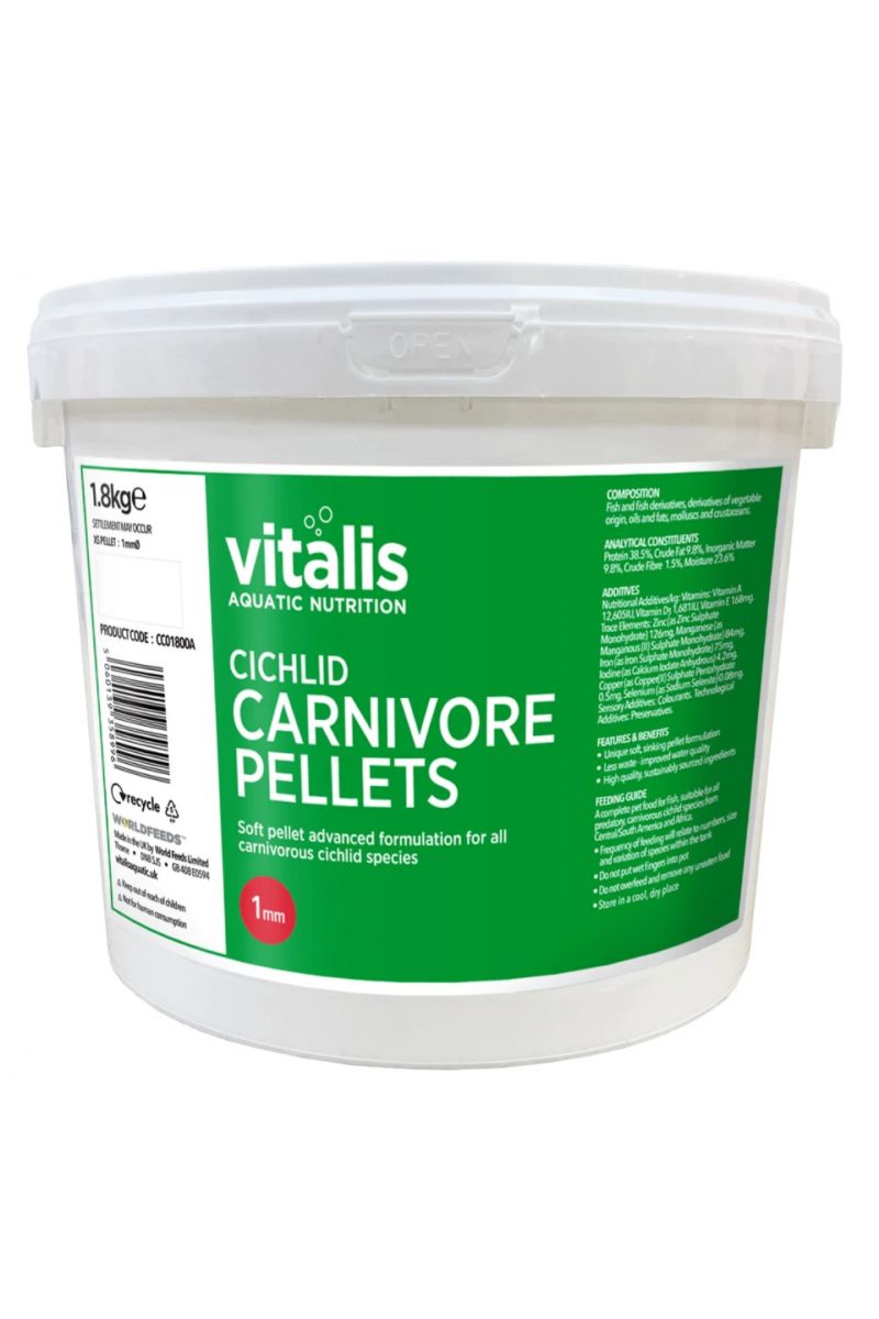 Vitalis Cichlid Carnivore Pellets (Red)