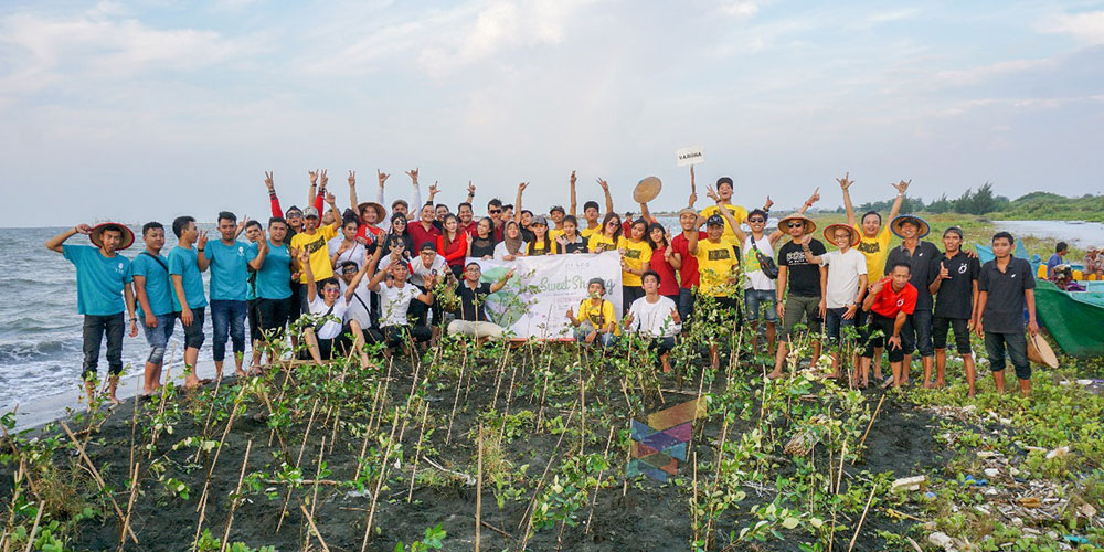 Ngabuburit tanam 2000 bakau di Mangrove Tapak, Tugurejo