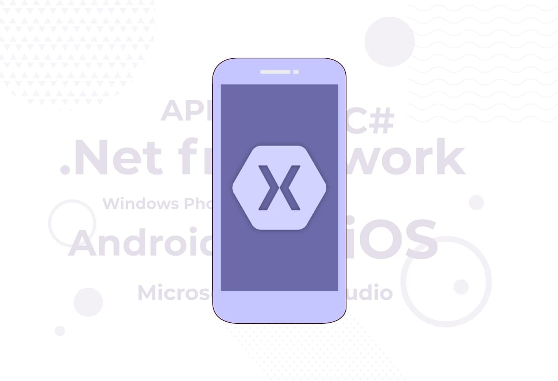 A smartphone with the names of different technologies behind it