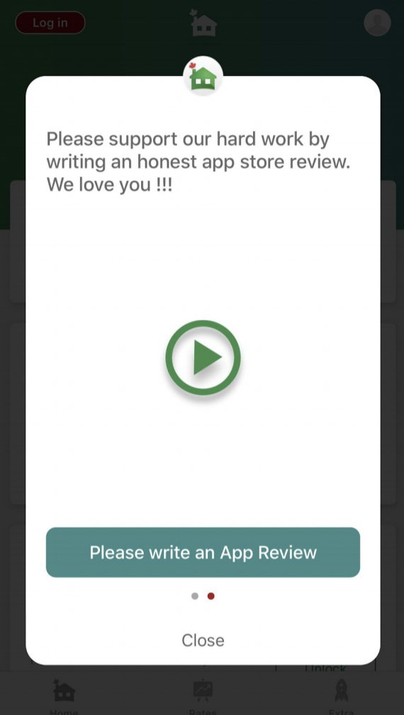 An App Screenshot With an Unnoticeable Home Button