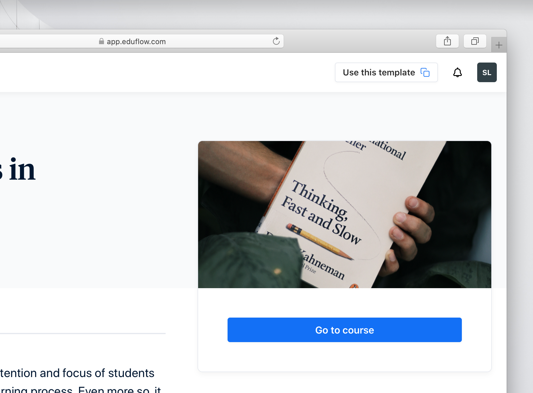 'Use this template' button