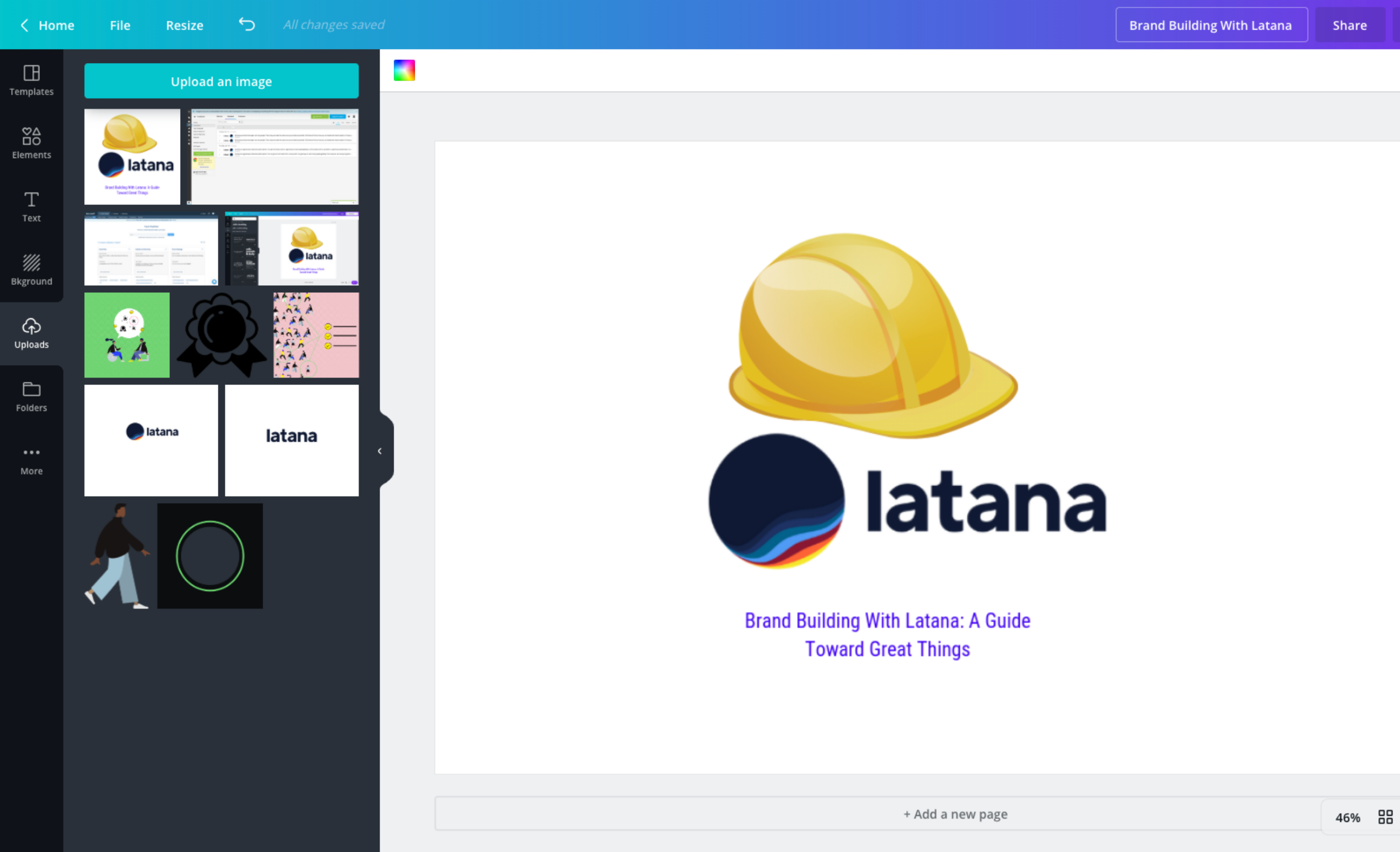 Screenshot of Canva