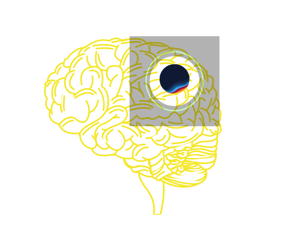 Illustration of brain and Latana logo
