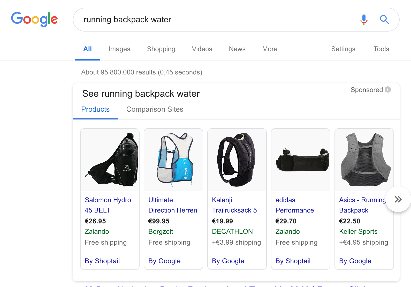 Goole search results Latana brand awareness