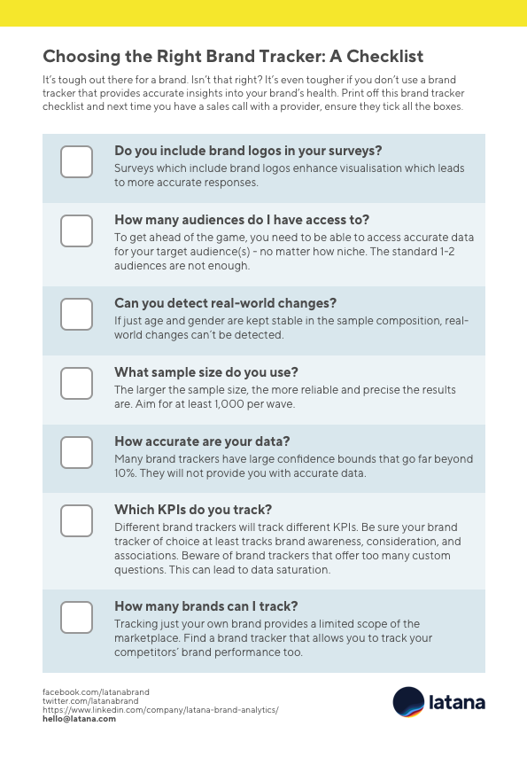 Brand Tracker Checklist