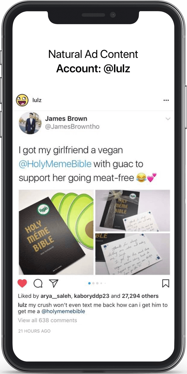 Holy Meme Bible influencer campaign promotion