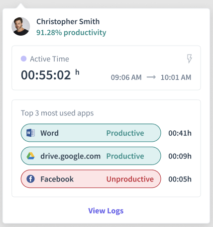 timelines pop up