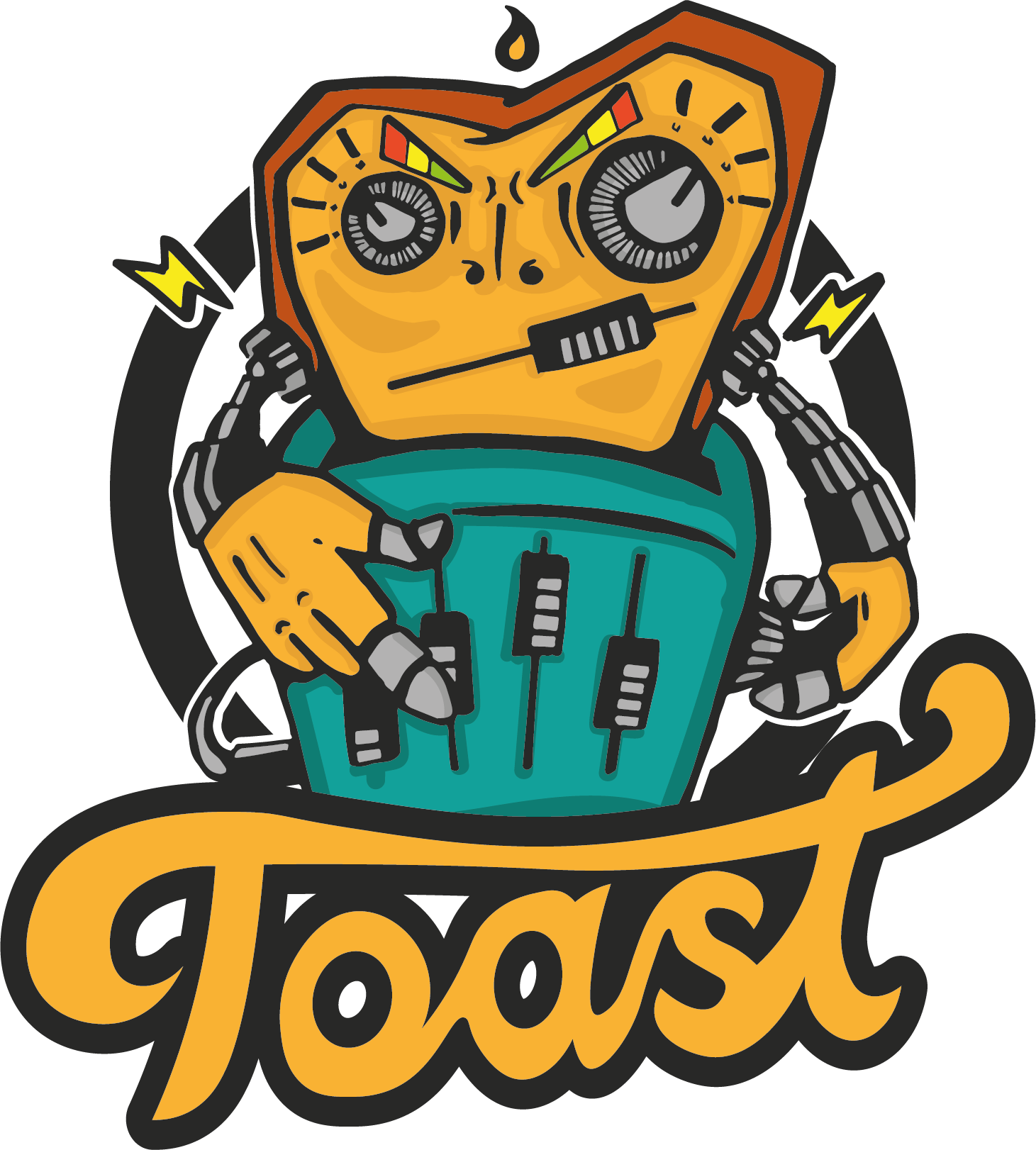 Mixed By Toast Logo For Free Online Mixing & Mastering