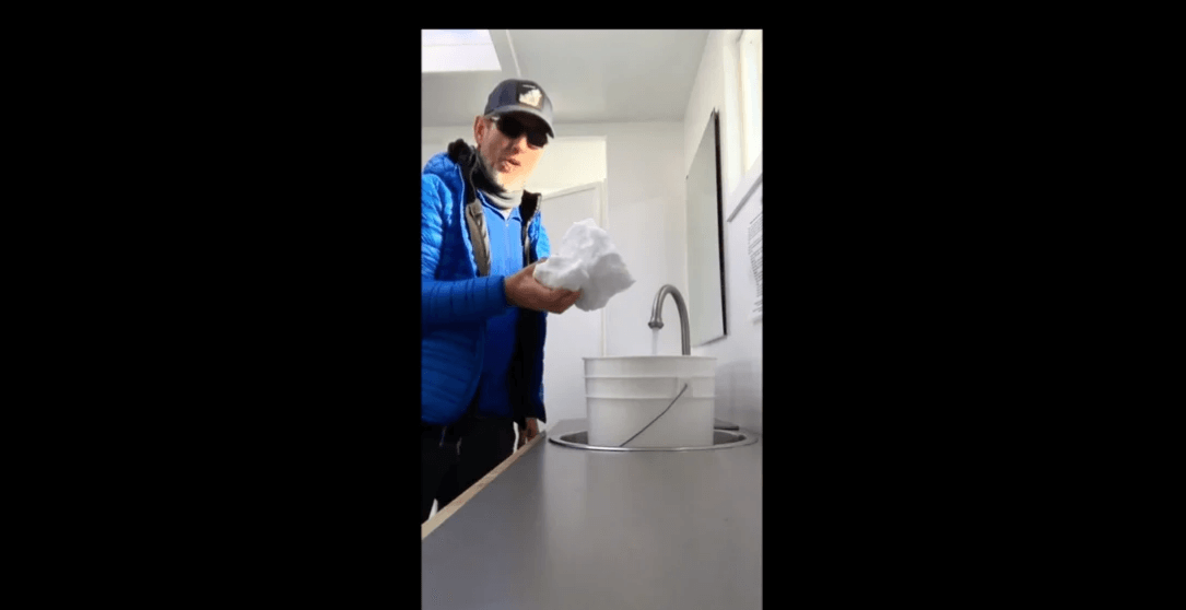 taking a shower in antarctica
