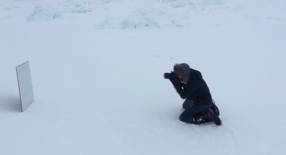 frozen ice of antarctica