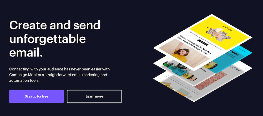 example campaign monitor value proposition