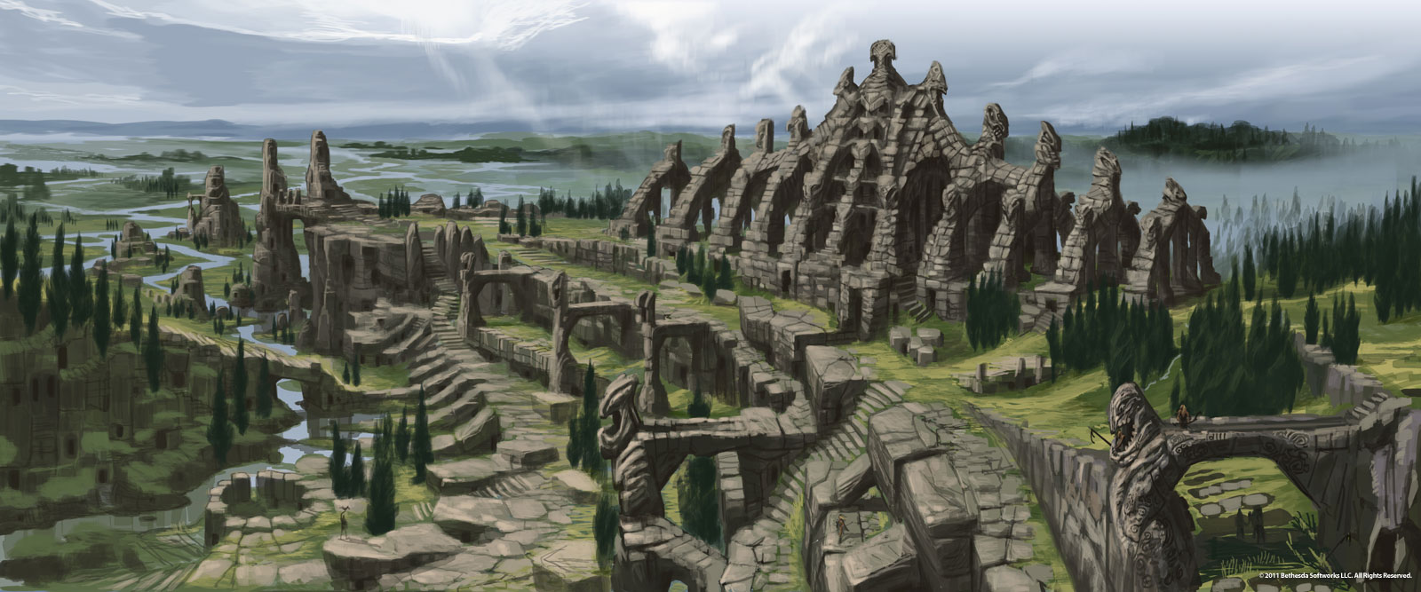 Nordic Ruins. Concept art by Adam Adamowicz.