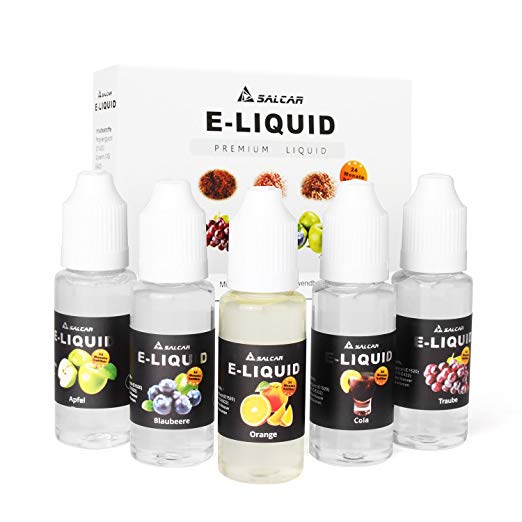 liquidi salcar in flacone con confezione sullo sfondo