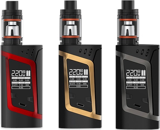kit smok alien rosso oro e grigio in primo piano