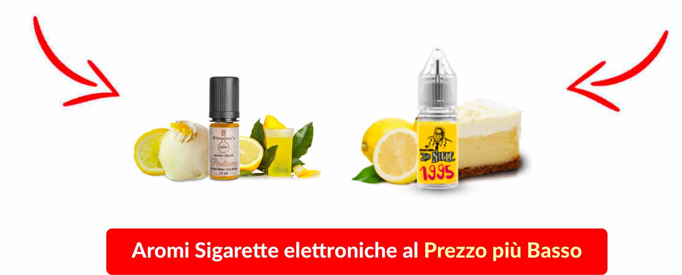 una collezione di aromi per sigarette elettroniche