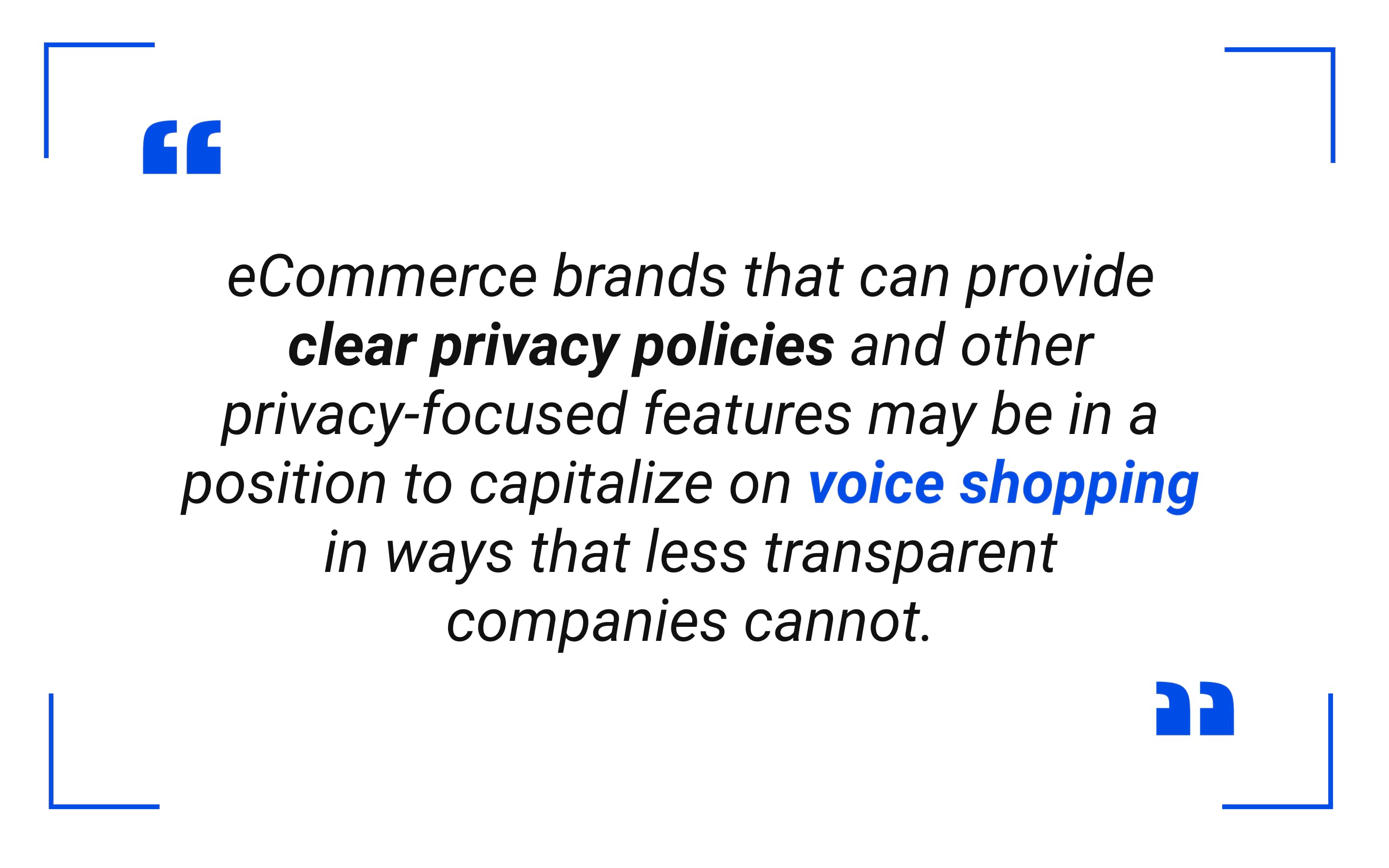 eCommerce brands that can provide clear privacy policies
