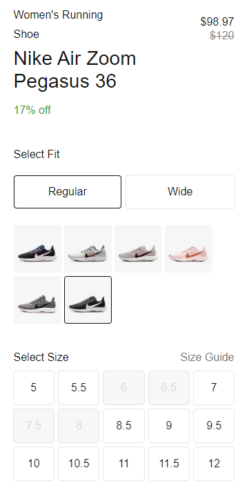 eCommerce Catalog Models - product variation