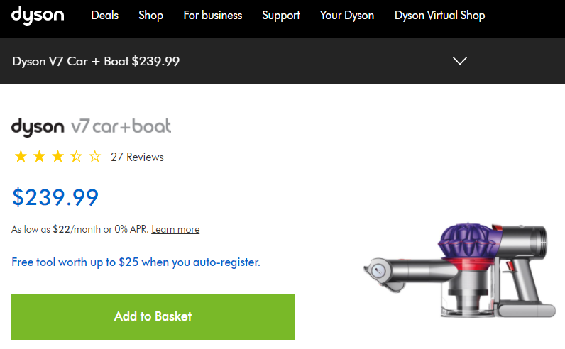product parts screenshot