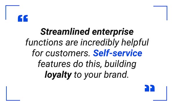 B2B Self-service build brand loyalty quote