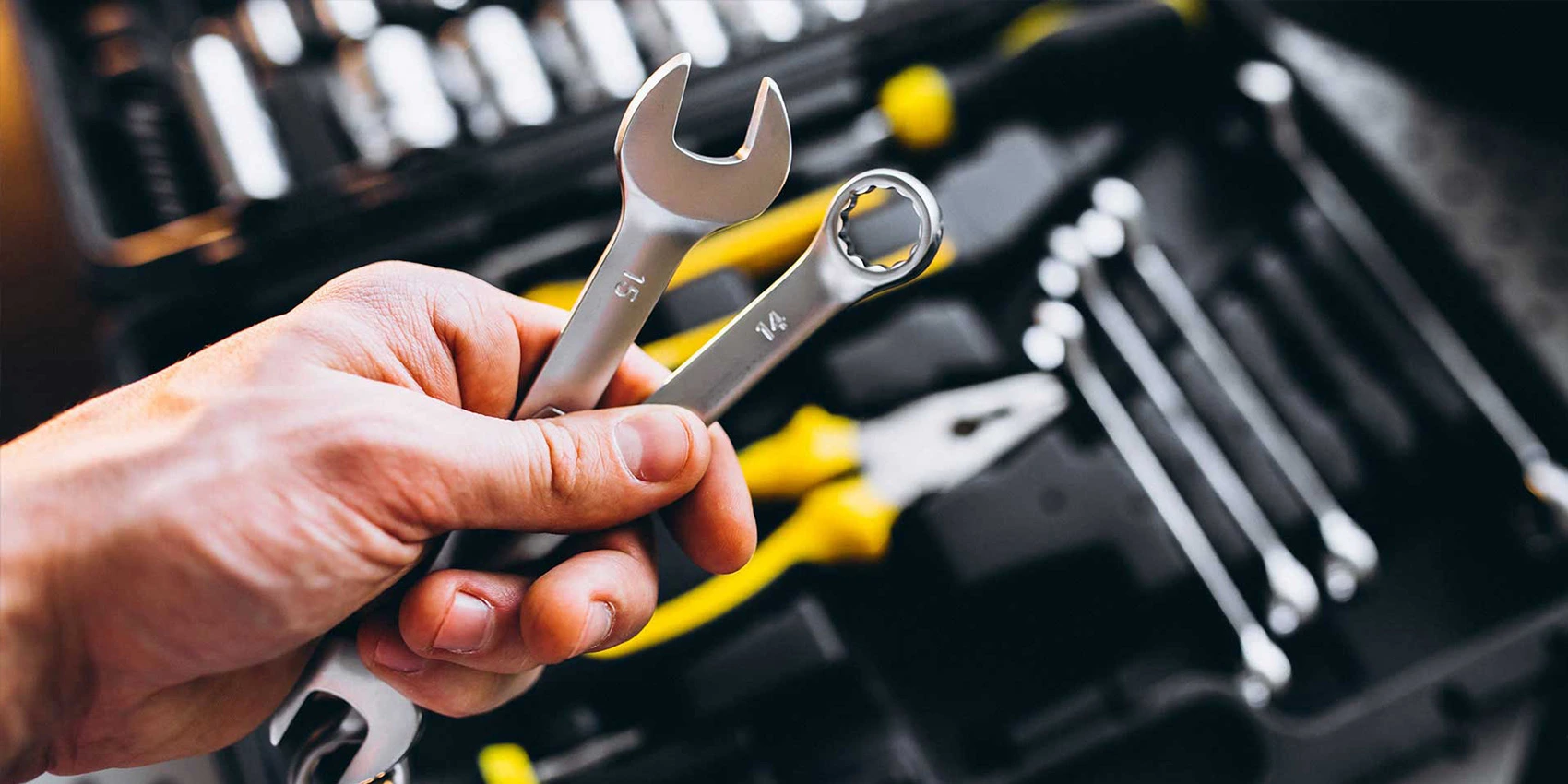 Photo of a wrench and other tools