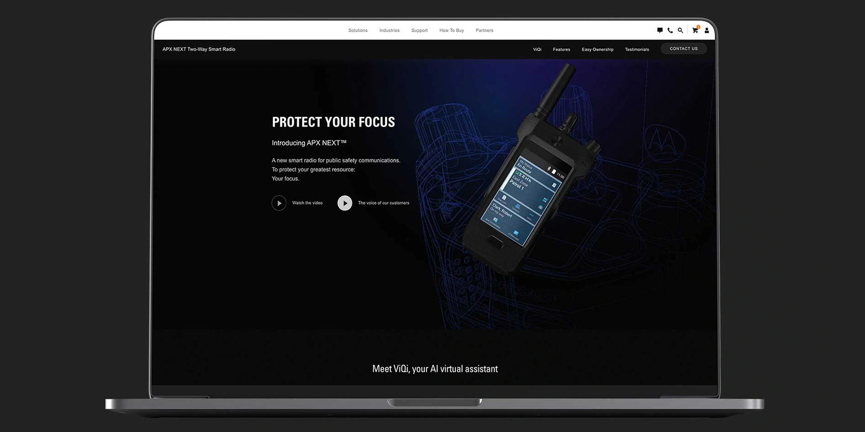 APX Next webpage mockup design