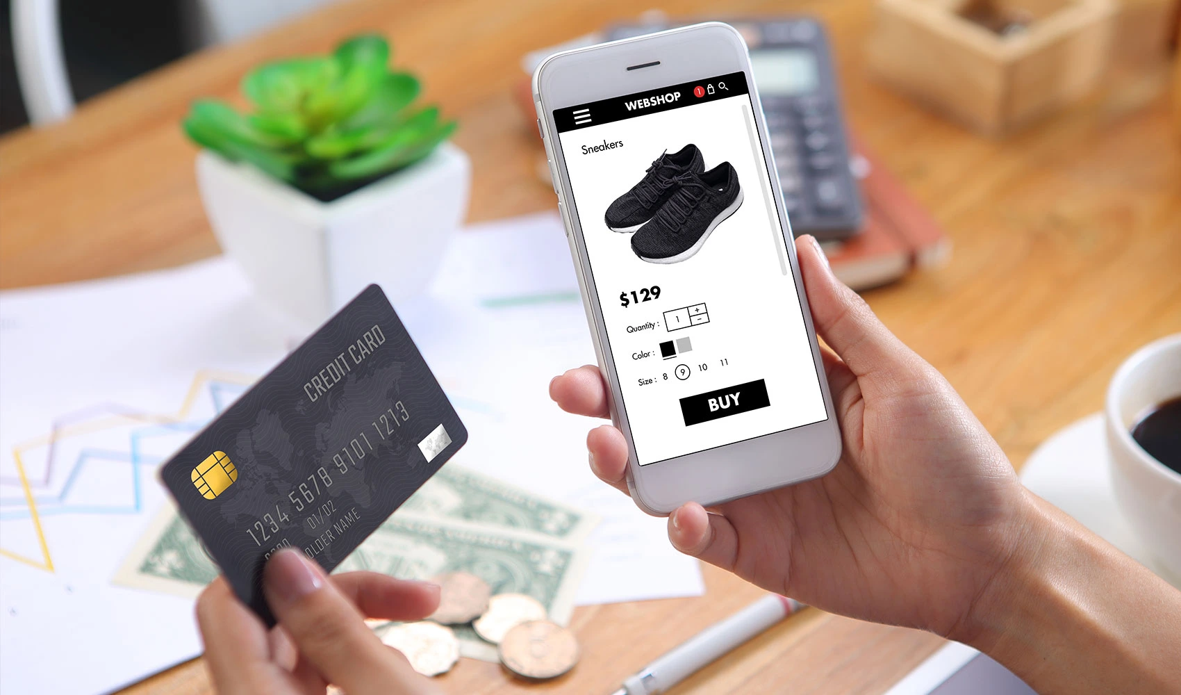 Buying online using credit card