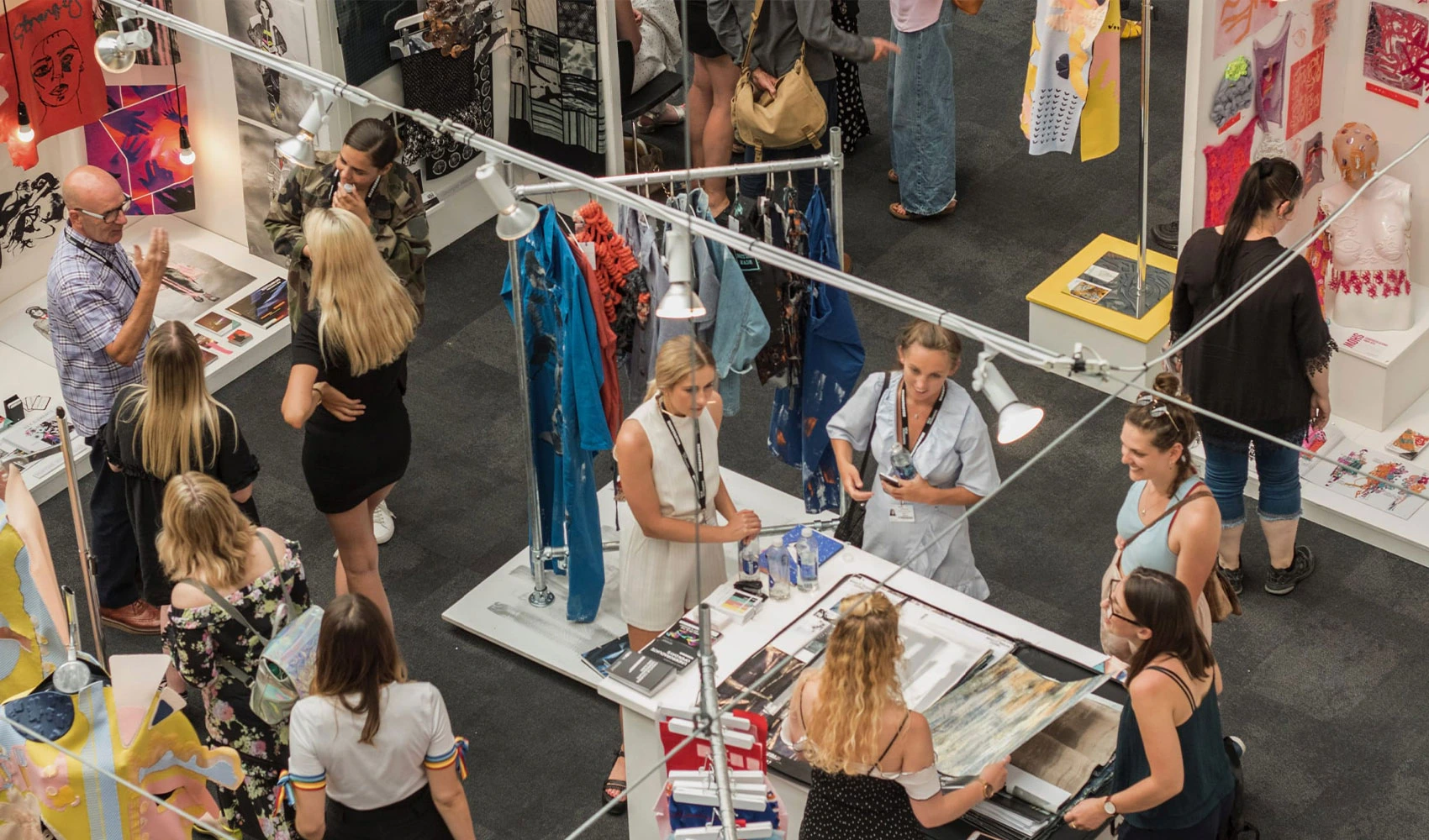 People at the open area mall