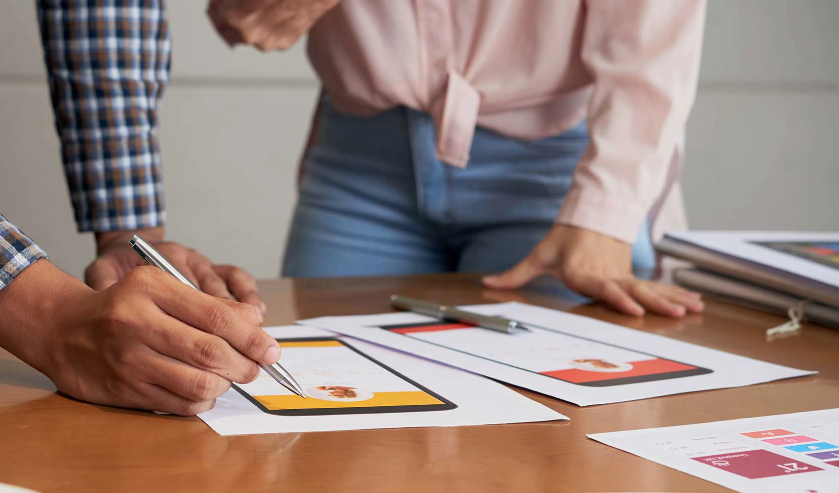 Creating user interface and wireframe in a paper