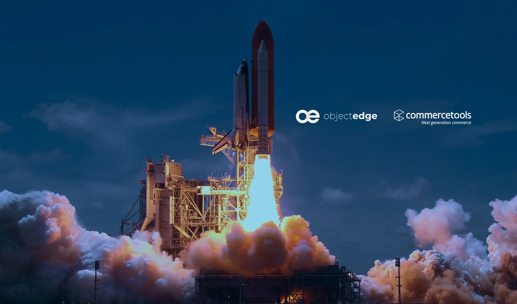 Rocket ship blasting off